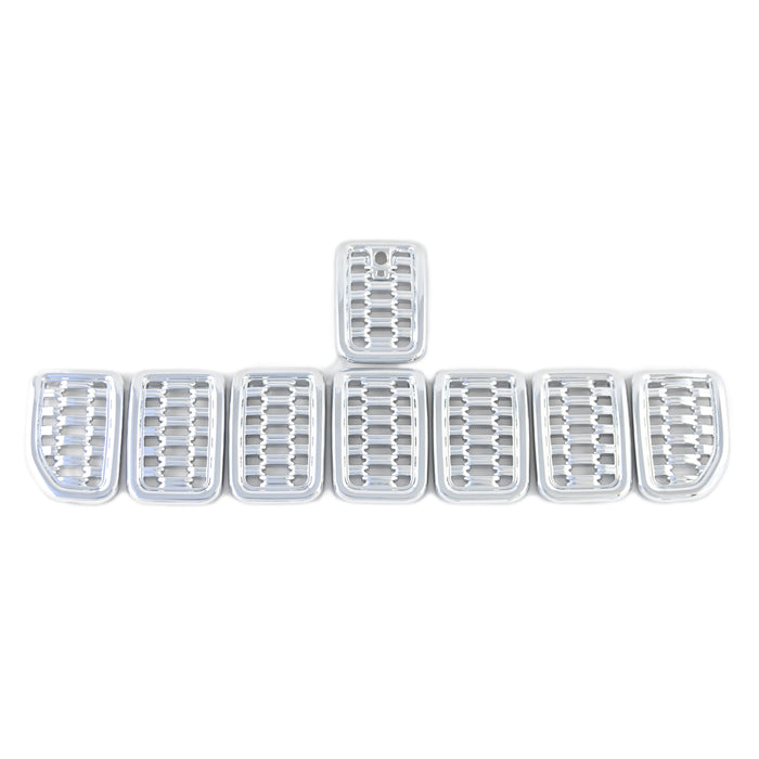 ABS534 chrome grille overlay for 2022 Jeep Grand Cherokee L