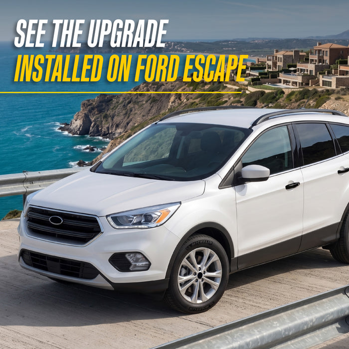 2018 Ford Escape with Trim Illusion ABS6484BLK Gloss Black Grille Overlay installed