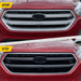 Before and after ABS6484BLK gloss black grille overlay on 2018 Ford Escape
