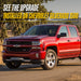 2016 Chevrolet Silverado 1500 with Trim Illusion ABS6487BLK Gloss Black Grille Overlay installed