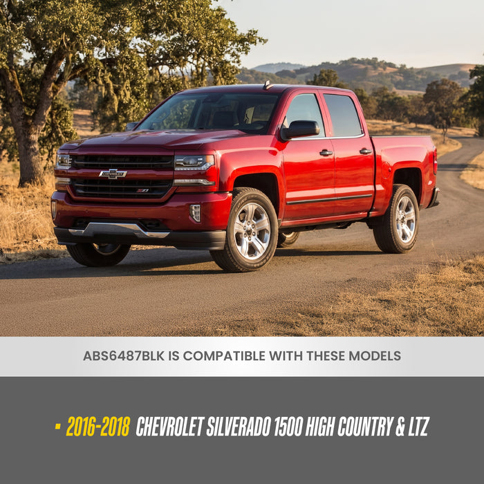 ABS6487BLK compatibility - fits 2016-2018 High Country & LTZ Chevrolet Silverado 1500