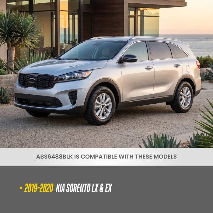 ABS6488BLK compatibility - fits 2019-2020 Kia Sorento LX & EX