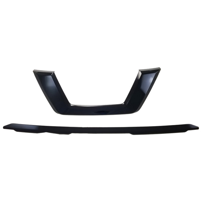 ABS6491BLK gloss black grille overlay for 2018 Nissan Rogue
