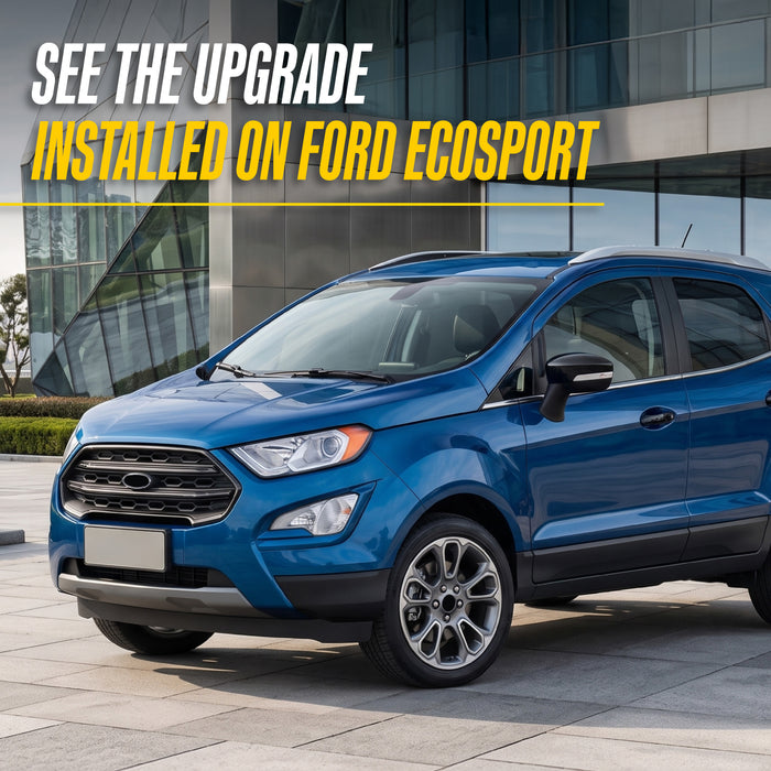 2018 Ford EcoSport with Trim Illusion ABS6492BLK Gloss Black Grille Overlay installed