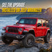 2022 Jeep Wrangler with Trim Illusion ABS6495BLK Gloss Black Grille Overlay installed