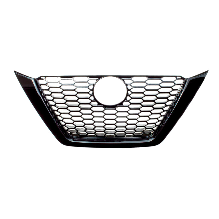 ABS6497BLK 1-piece gloss black grille overlay for 2020 Nissan Altima
