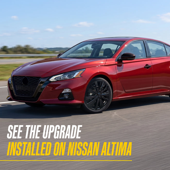 2020 Nissan Altima with Trim Illusion ABS6497BLK Gloss Black Grille Overlay installed