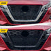 Before and after ABS6497BLK gloss black grille overlay on 2022 Nissan Altima