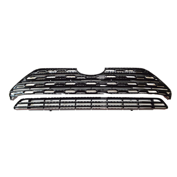 ABS6500BLK 2-piece gloss black grille overlay for 2020 Toyota RAV4