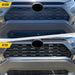 Before and after ABS6500BLK gloss black grille overlay on 2024 Toyota RAV4