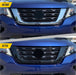 Before and after ABS6501BLK gloss black grille overlay on 2021 Nissan Pathfinder