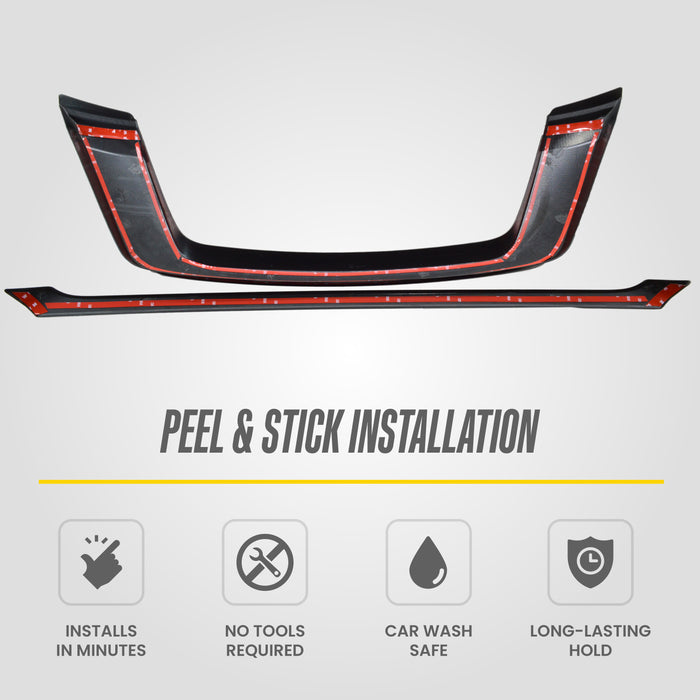 Peel & stick installation - ABS6501BLK grille overlay for 2021 Nissan Pathfinder
