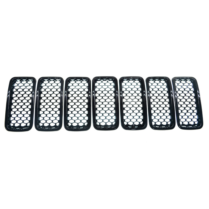 ABS6503BLK gloss black grille overlay for 2020 Jeep Renegade