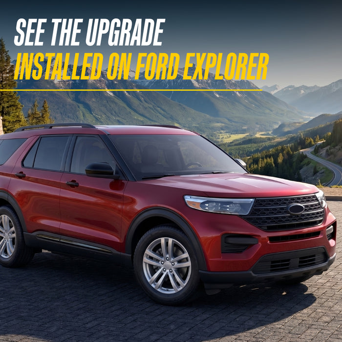 2020 Ford Explorer with Trim Illusion ABS6505BLK Gloss Black Grille Overlay installed