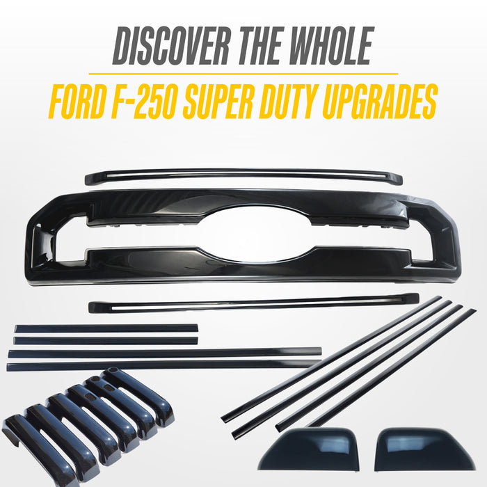 Matching Trim Illusion gloss black upgrades for the 2021 Ford F-250 Super Duty