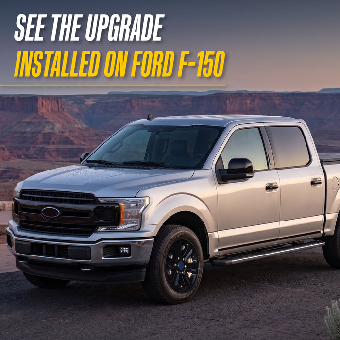 2019 Ford F-150 with Trim Illusion ABS6515BLK Gloss Black Grille Overlay installed