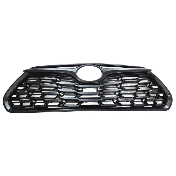 ABS6518BLK gloss black grille overlay for 2023 Toyota Highlander