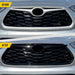 Before and after ABS6518BLK gloss black grille overlay on 2025 Toyota Highlander
