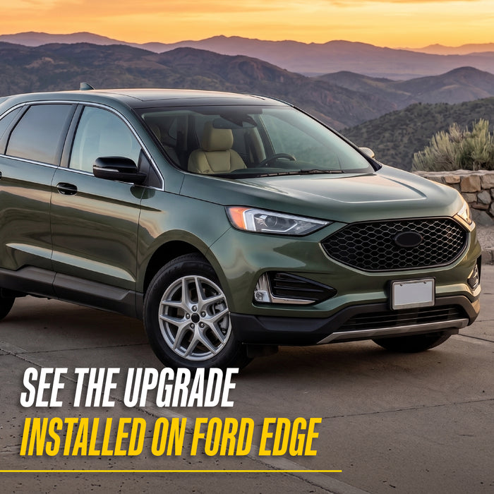 2019 Ford Edge with Trim Illusion ABS6525BLK Gloss Black Grille Overlay installed