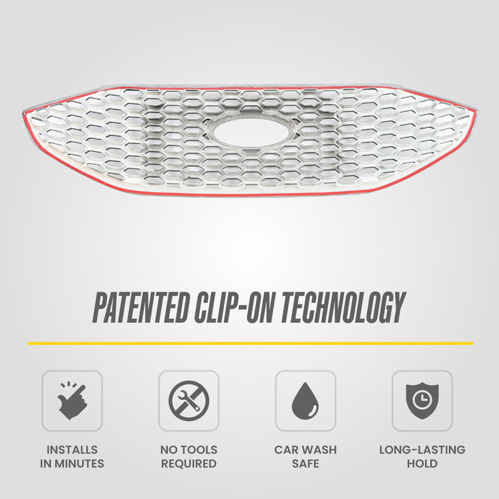 Peel and stick 3M adhesive - ABS6525BLK grille overlay for 2021 Ford Edge