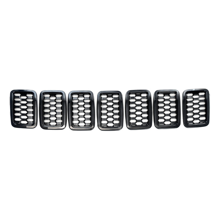 ABS6527BLK gloss black grille overlay for 2022 Jeep Grand Cherokee WK