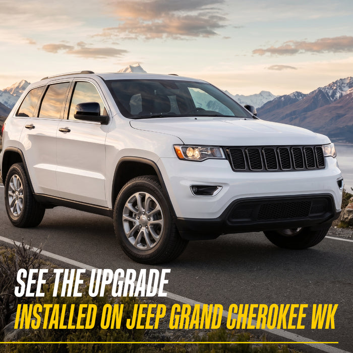 2022 Jeep Grand Cherokee WK with Trim Illusion ABS6527BLK Gloss Black Grille Overlay installed