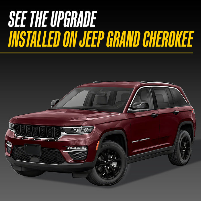 2024 Jeep Grand Cherokee with Trim Illusion ABS6534BLK Gloss Black Grille Overlay installed