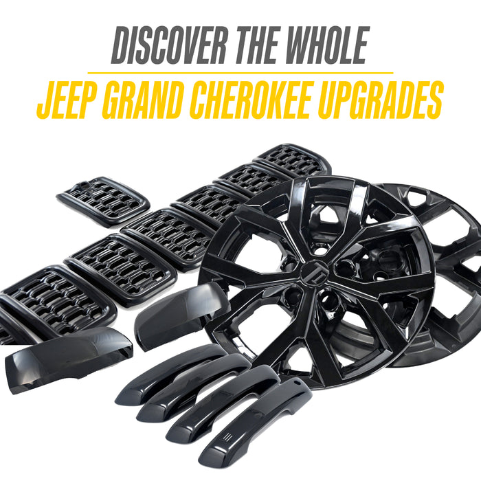 Matching Trim Illusion gloss black upgrades for the 2022 Jeep Grand Cherokee