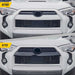 Before and after ABS6562BLK gloss black grille overlay on 2022 Toyota 4Runner