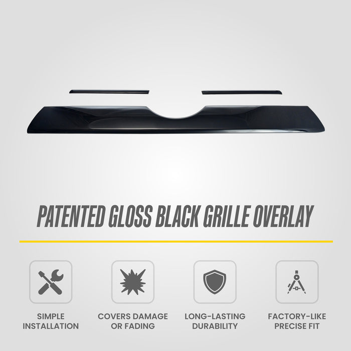 Patented ABS6562BLK gloss black grille overlay features for 2021 Toyota 4Runner
