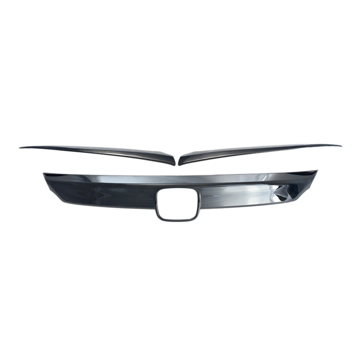 ABS6564BLK gloss black grille overlay for 2017 Honda Civic