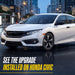 2020 Honda Civic with Trim Illusion ABS6564BLK Gloss Black Grille Overlay installed