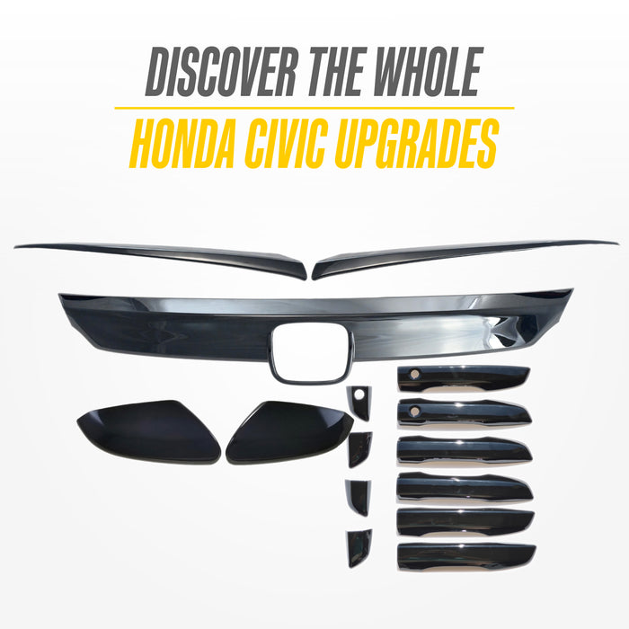 Matching Trim Illusion gloss black upgrades for the 2017 Honda Civic