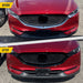 Before and after ABS6572BLK gloss black grille overlay on 2019 Mazda CX-5