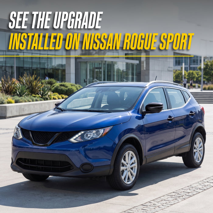 2017 Nissan Rogue Sport with Trim Illusion ABS6573BLK Gloss Black Grille Overlay installed