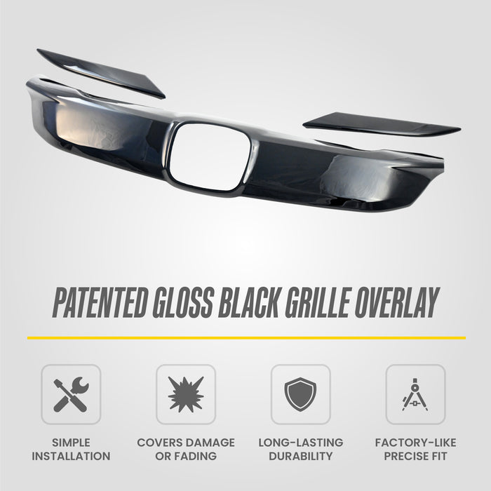 ABS6574BLK grille overlay detail for 2022 Honda HR-V