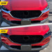 Before and after ABS6575BLK gloss black grille overlay on 2024 Mazda CX-30