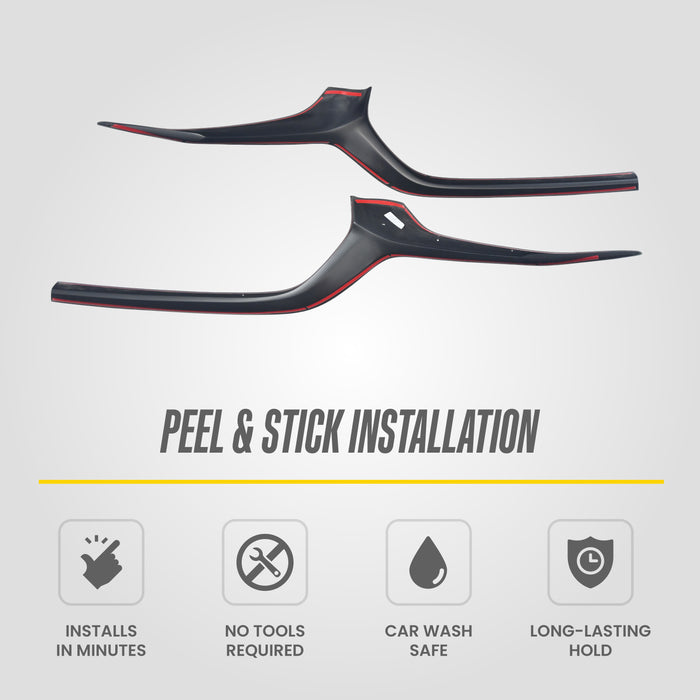 Peel and stick installation - ABS6575BLK gloss black grille overlay for 2020 Mazda CX-30