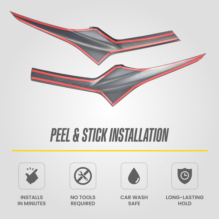 Peel and stick installation - ABS6578BLK grille overlay for 2021 Chevrolet Blazer