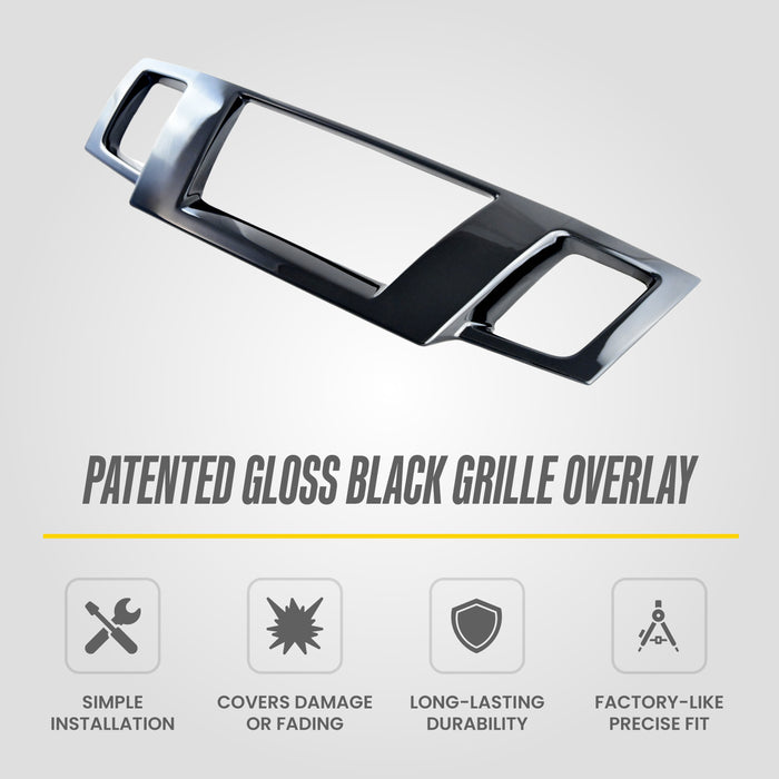 ABS6580BLK grille overlay detail for 2020 Nissan Frontier