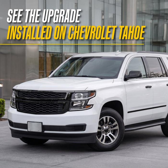 2015 Chevrolet Tahoe with Trim Illusion ABS6582BLK Gloss Black Grille Overlay installed