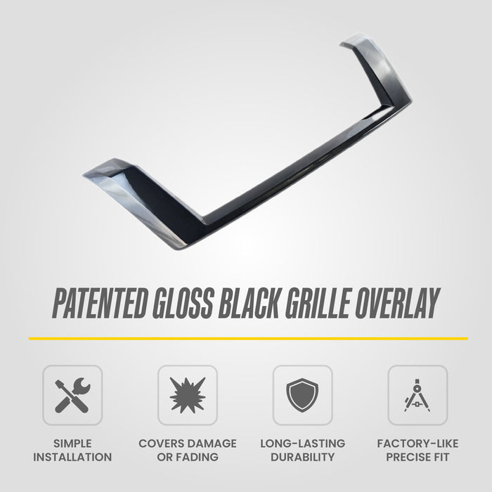 ABS6584BLK grille overlay detail for 2024 Nissan Pathfinder
