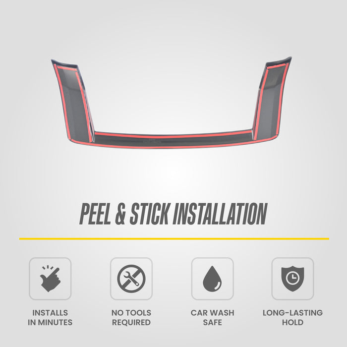 Peel and stick 3M adhesive - ABS6584BLK grille overlay for 2023 Nissan Pathfinder