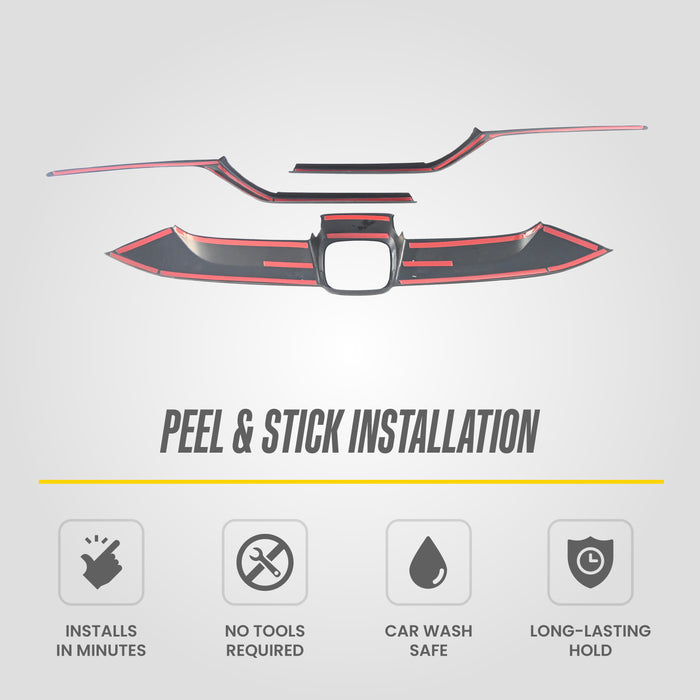 Peel and stick installation - ABS6592BLK grille overlay for 2019 Honda CR-V