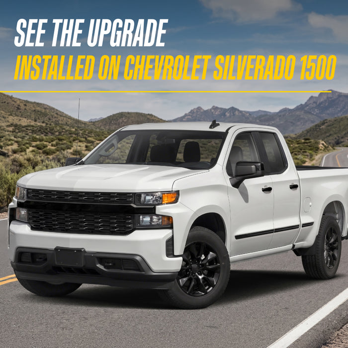 2021 Chevrolet Silverado 1500 with Trim Illusion ABS6593BLK Gloss Black Grille Overlay installed
