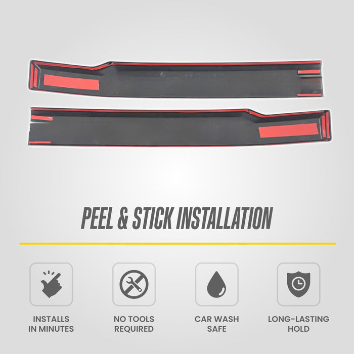 Peel and stick 3M adhesive - ABS6593BLK grille overlay for 2020 Chevrolet Silverado 1500
