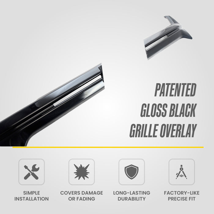 Patented ABS6597BLK grille overlay features for 2022 Chevrolet Colorado