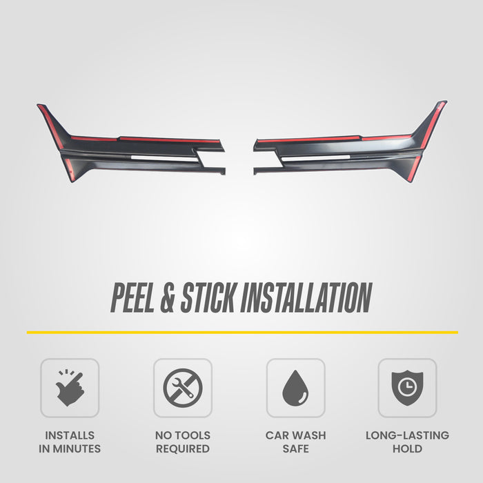 Peel and stick installation - ABS6597BLK grille overlay for 2022 Chevrolet Colorado