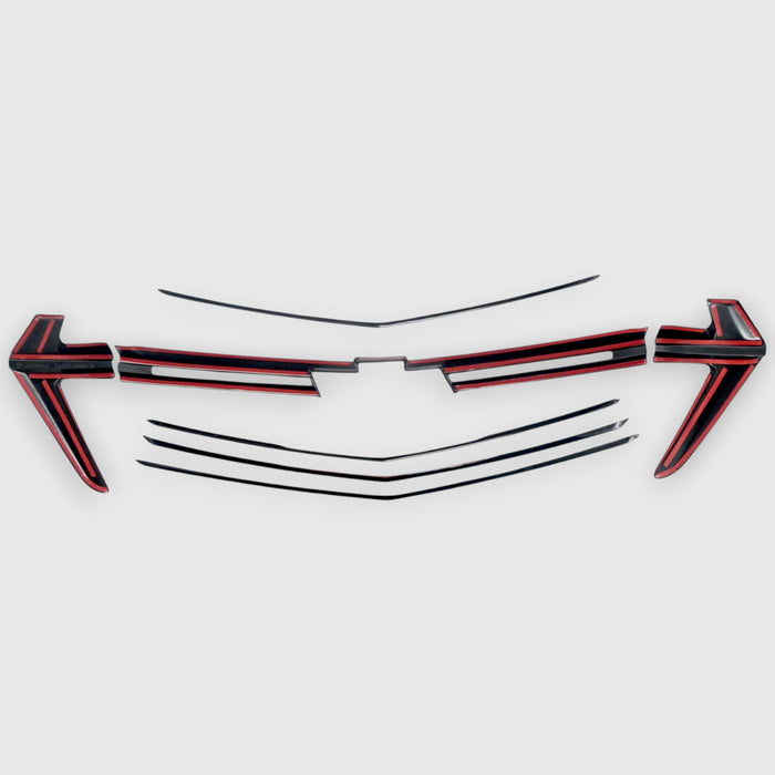 Chevrolet chrome delete grille overlay on white background