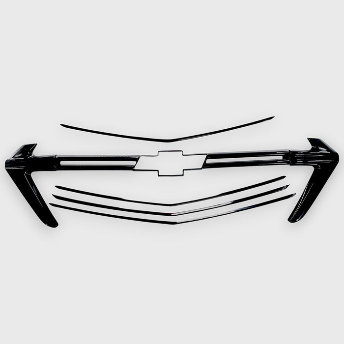 Chevrolet chrome delete grille overlay on white background